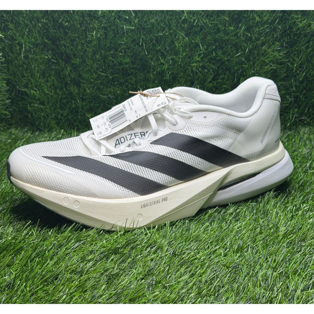 Adidas Adizero Boston 13 M Mens Running Shoes White Black JS4939 Size 11